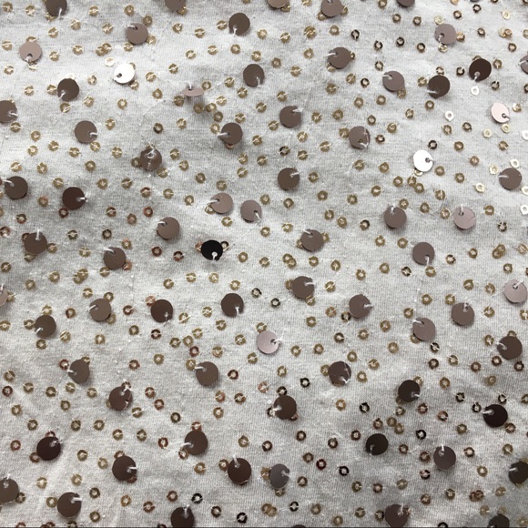 Gold Sequined Razorback Tank Top - Picture 2 of 4